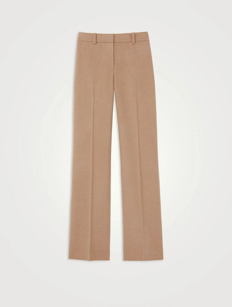 Sullivan Camel Hair Straight-Leg Trousers