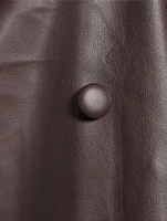 Faux Leather Trench Coat