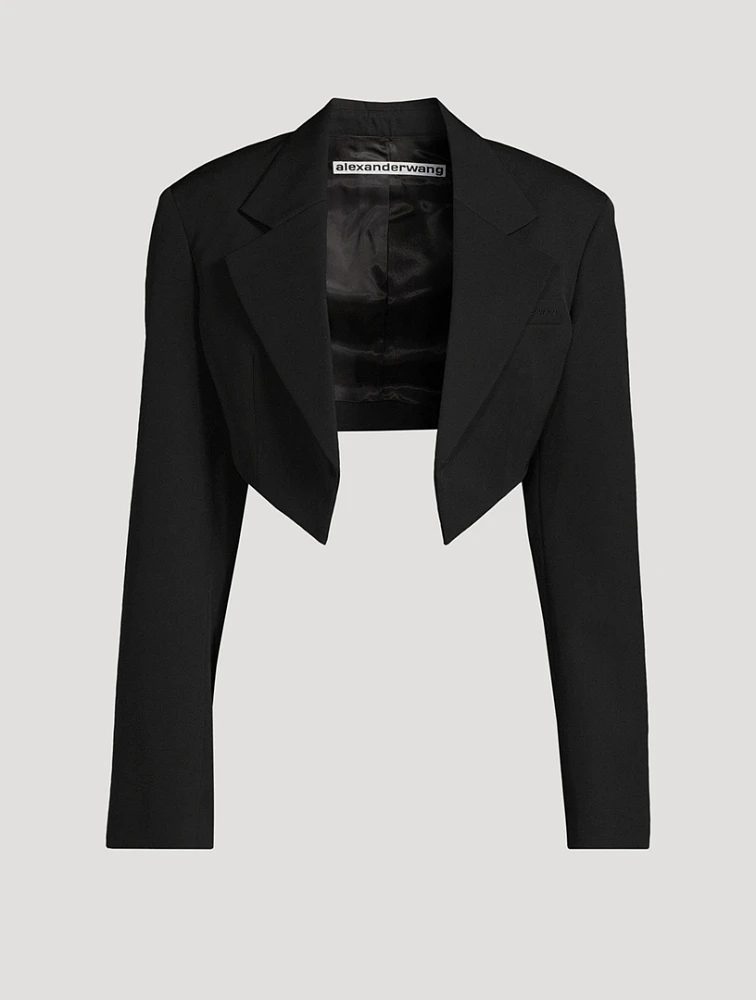 Cropped Wool Blazer