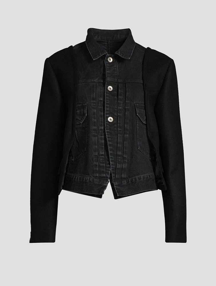 Denim And Wool Melton Jacket