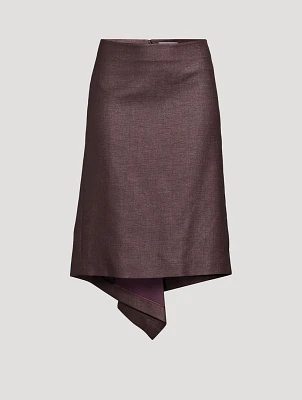 Asymmetric Midi Skirt