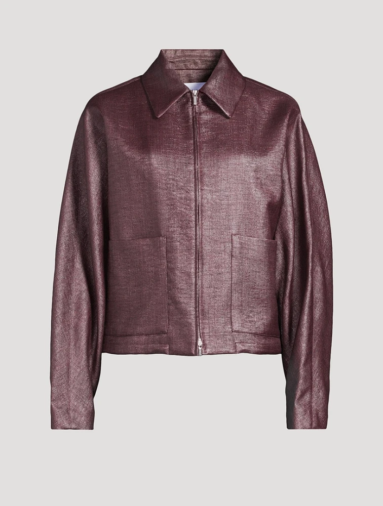 Cropped Bomber Jacket