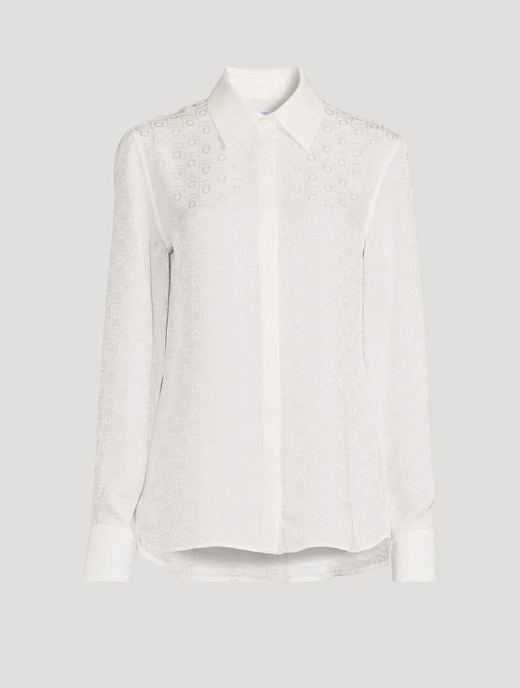 Monogram Jacquard Silk Shirt