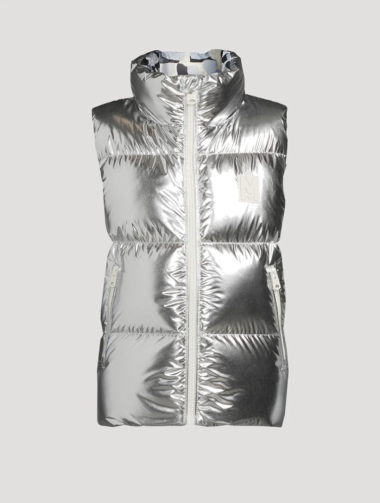 Charlee-M Metallic Light Down Puffer Vest