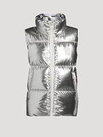 Charlee-M Metallic Light Down Puffer Vest