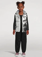 Charlee-M Metallic Light Down Puffer Vest