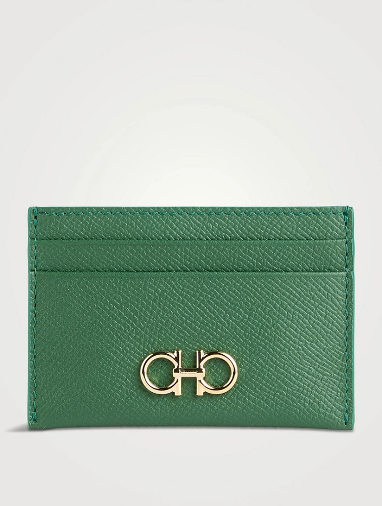 Gancini Leather Card Case