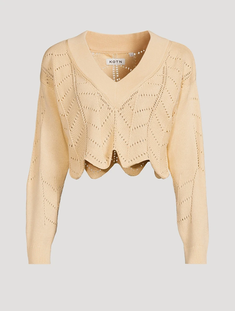 Omri Herringbone-Knit Sweater