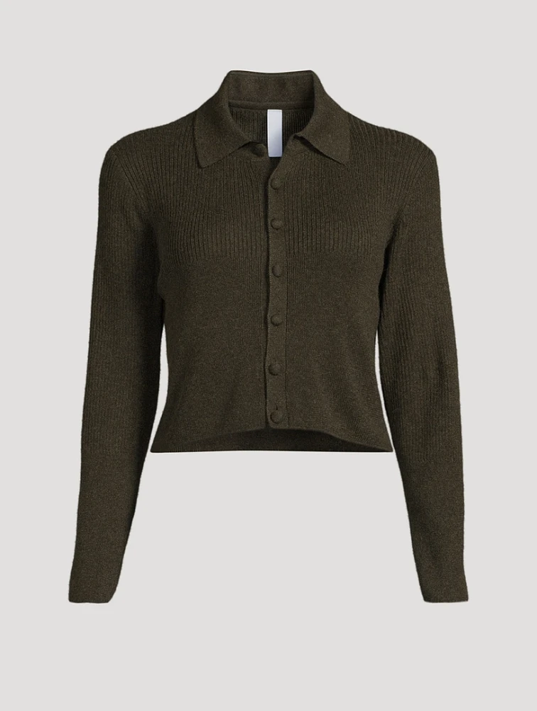 Cashmere Silk Cropped Cardigan