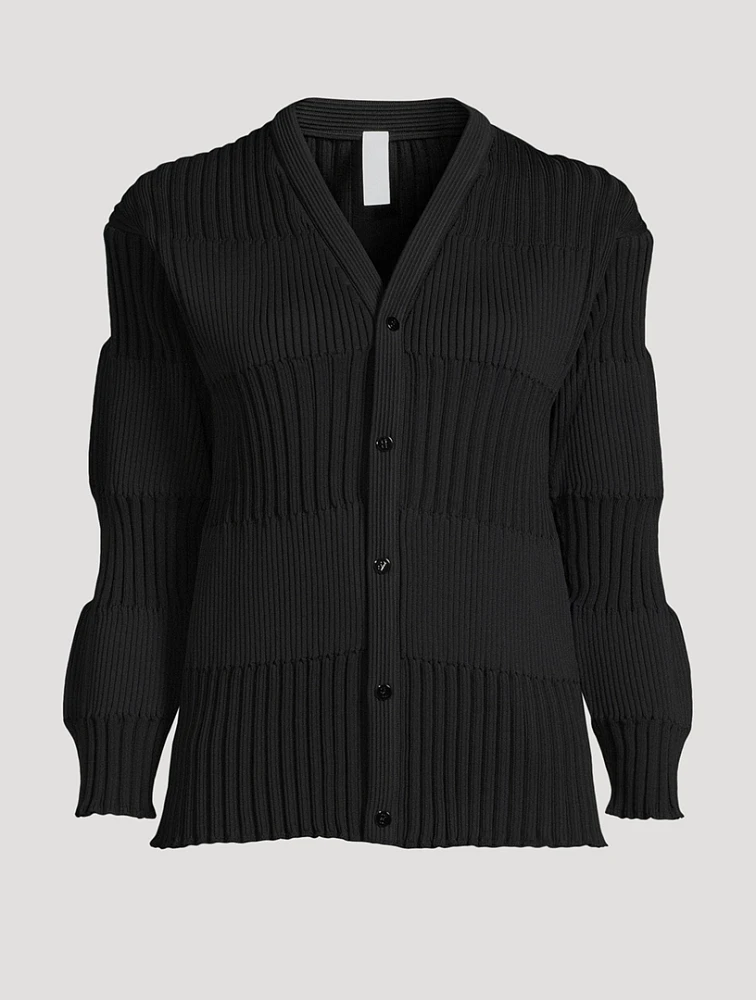 Fluted Knit Cardigan