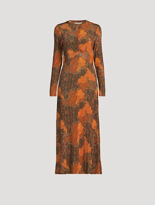 Naia Printed Stretch Midi Dress