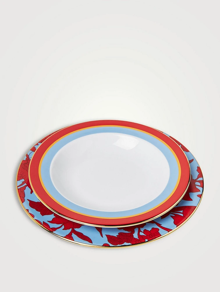 Two-Piece Soup And Dinner Plate Set
