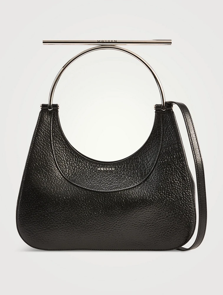 T-Bar Leather Top Handle Bag