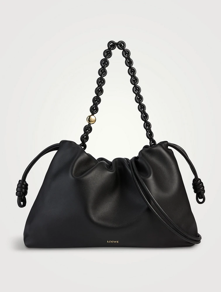 Large Flamenco Leather Purse With Donut Chain