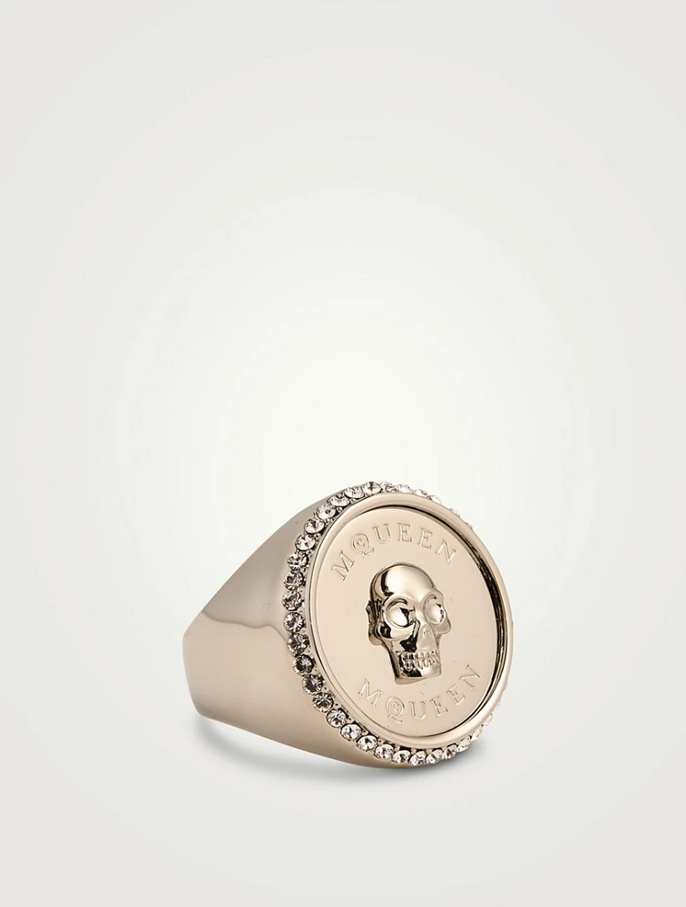 Sovereign Skull Ring With Crystals