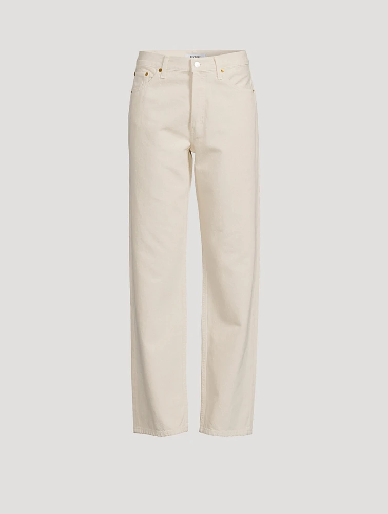 Long Straight-Leg Jeans