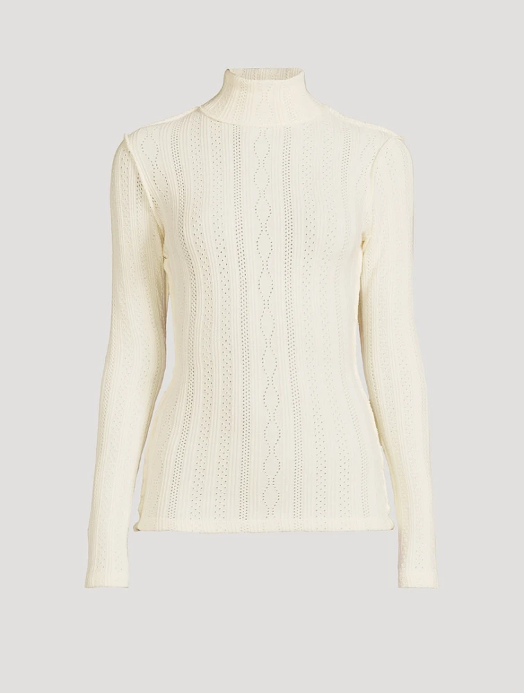 Pointelle Turtleneck
