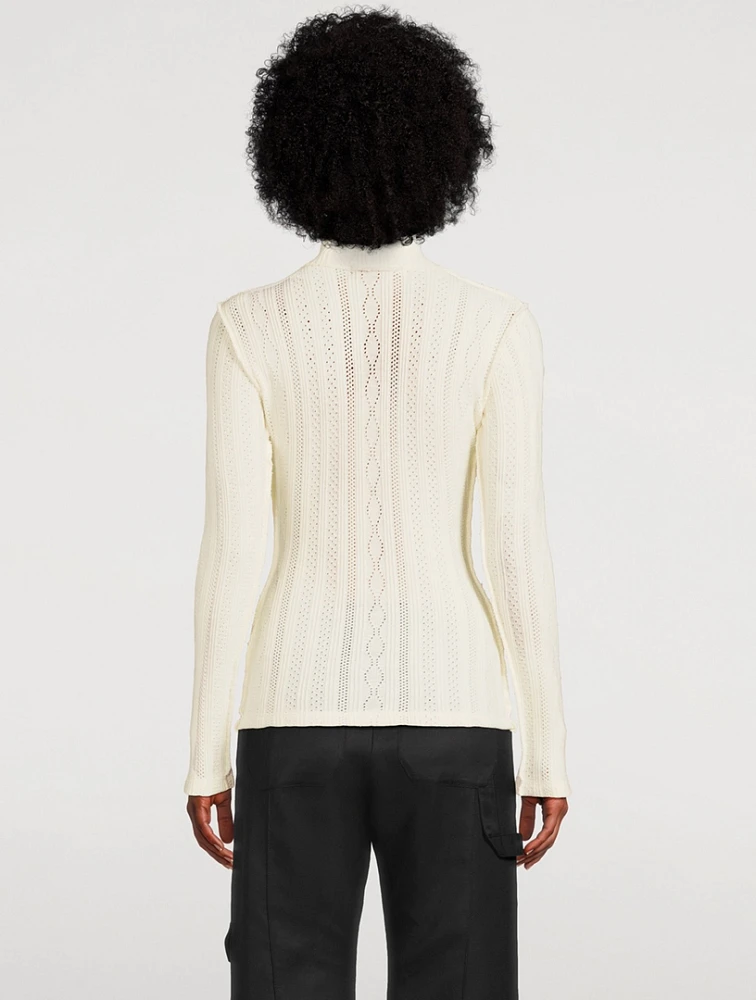 Pointelle Turtleneck