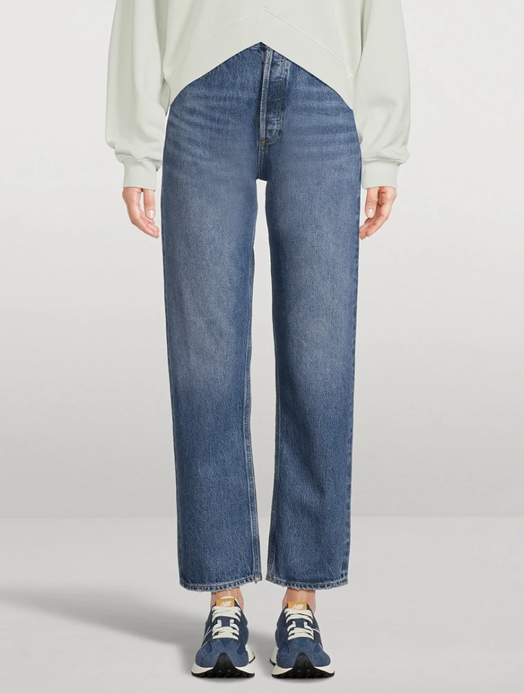 90s Pinch Waist Straight Jeans