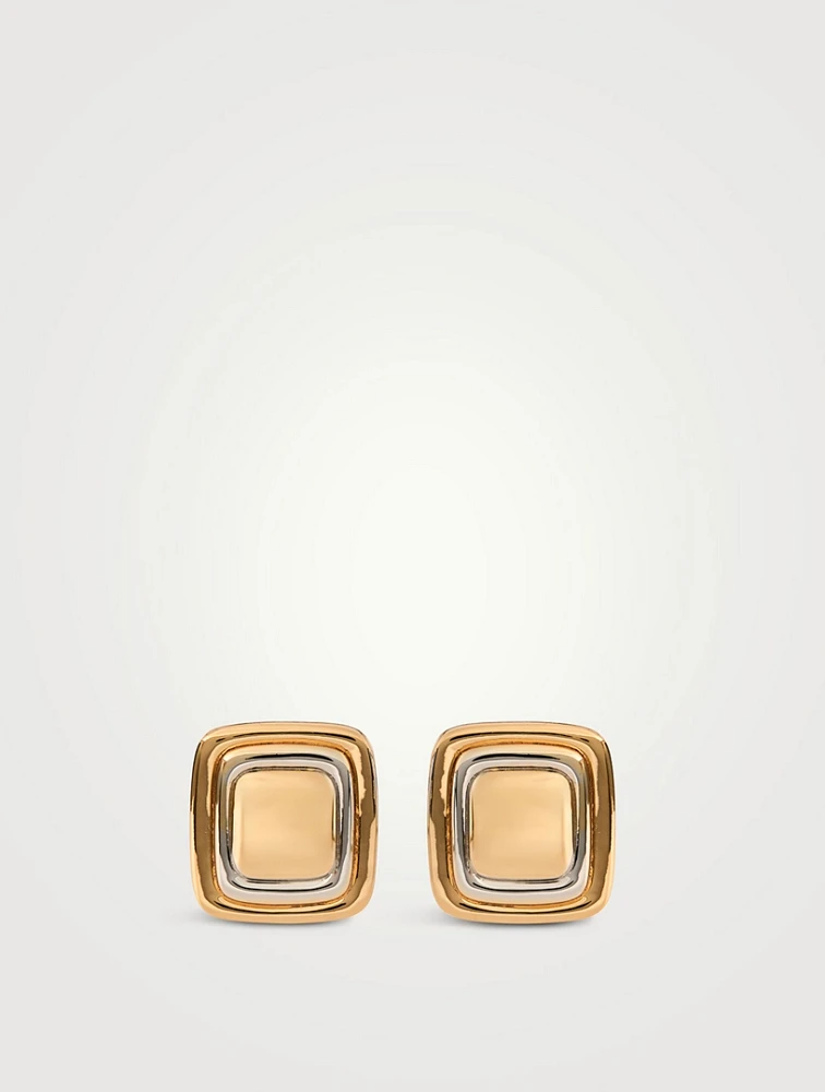 Dalia Two-Tone Stud Earrings