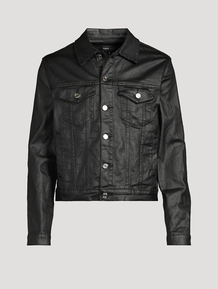 P024 Creased Film Trucker Jacket