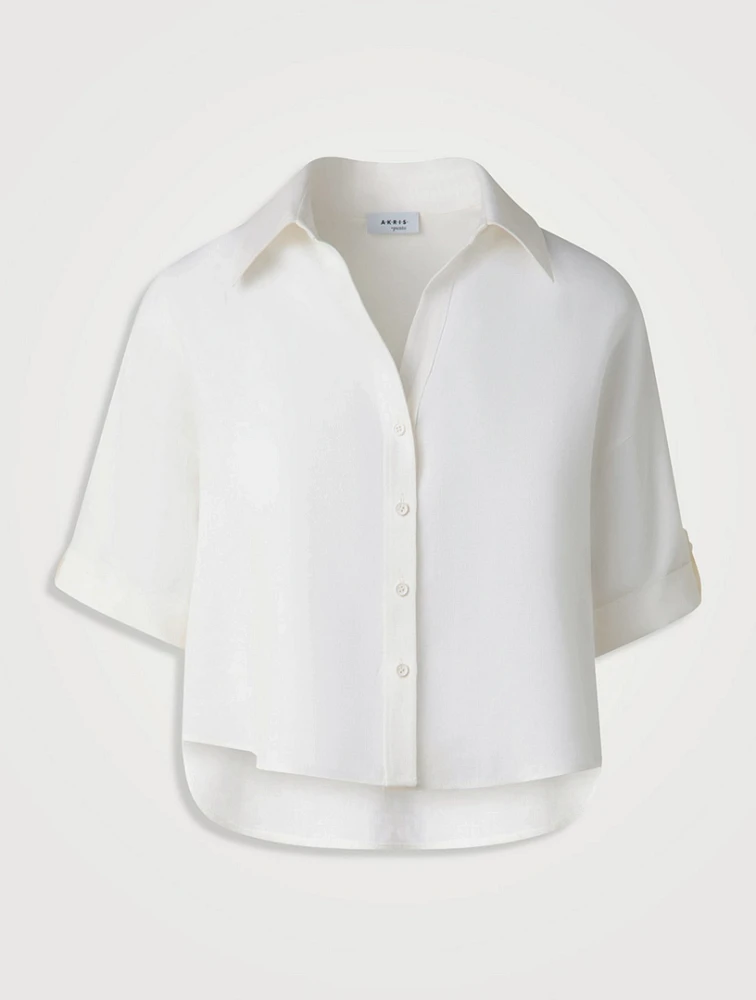 Cropped Linen Shirt