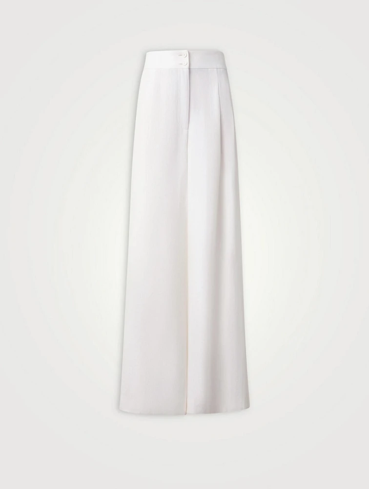 Florina Wide-Leg Linen Trousers