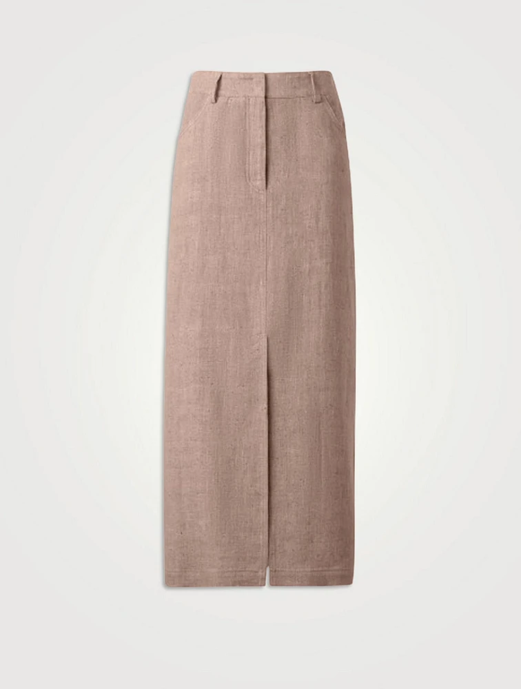 Linen Pencil Skirt