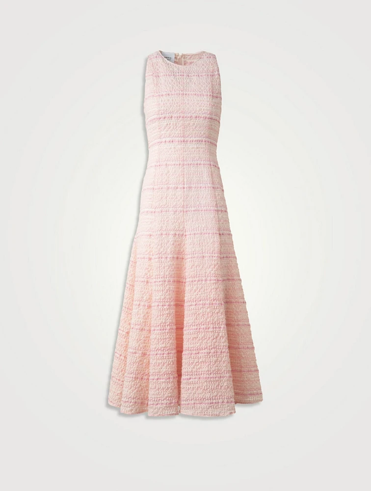 Tweed Organzino Midi Dress