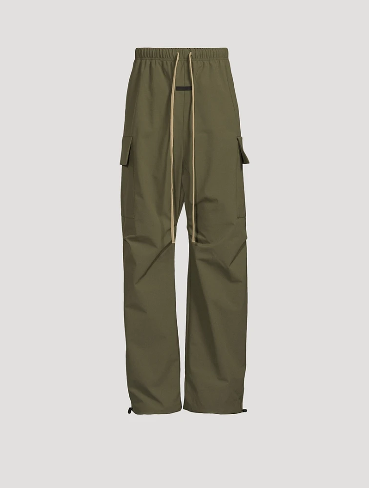 Bonded Nylon Wide-Leg Field Pants