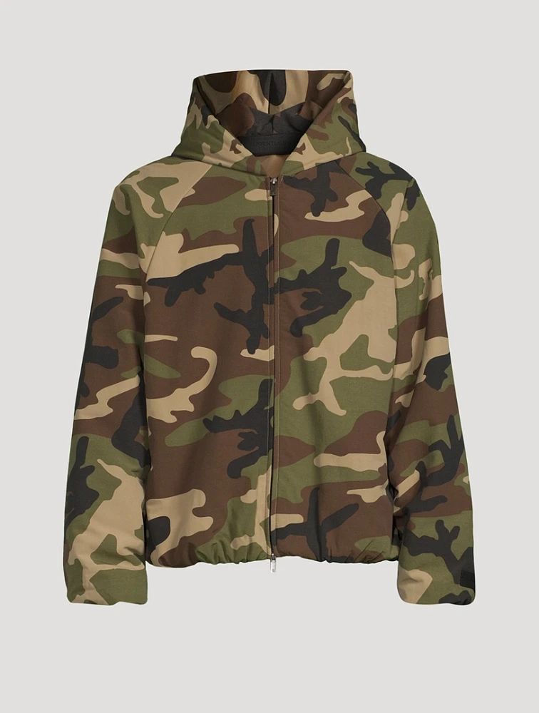 Military Nylon Zip Jacket