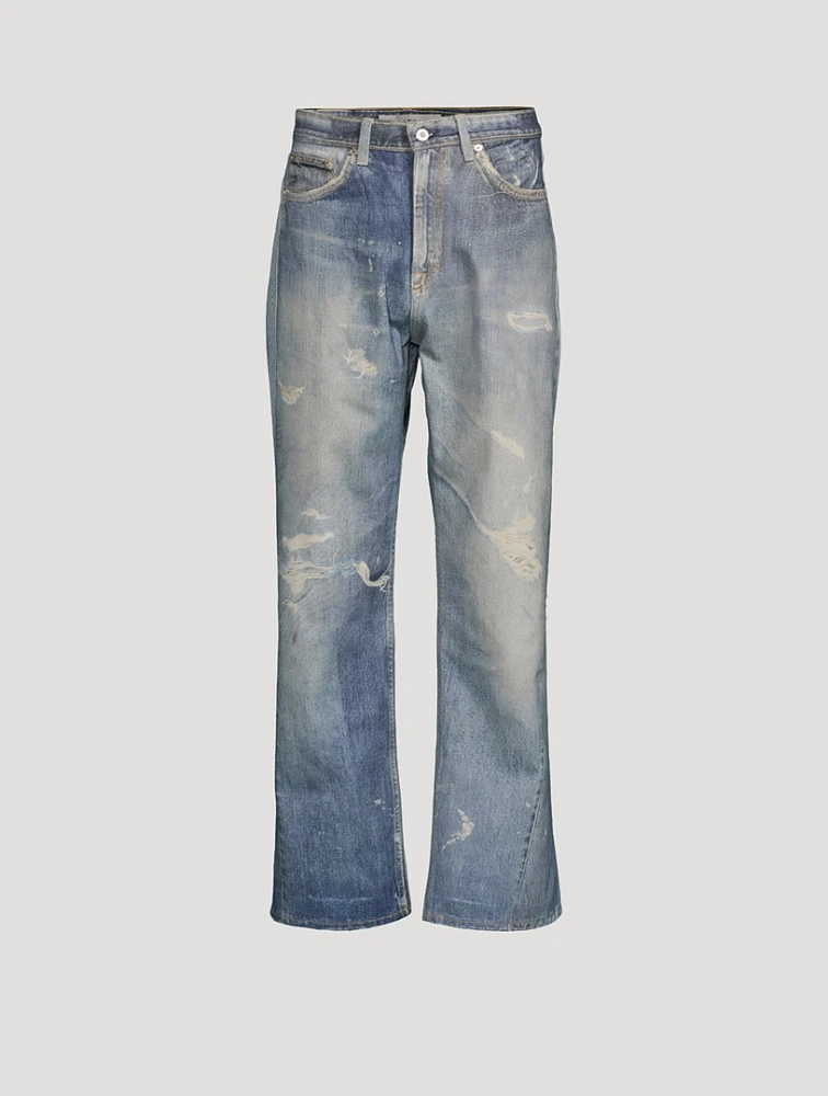 Third Cut Trompe L'œil Straight-Leg Jeans