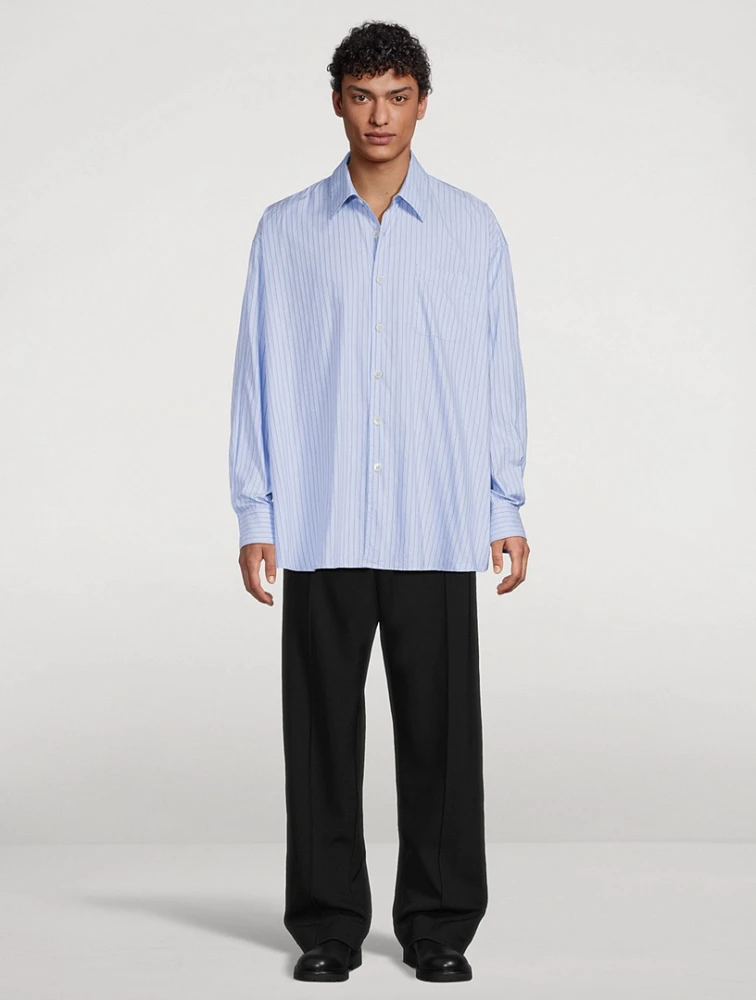 Borrowed Shirt Pinstripe Print