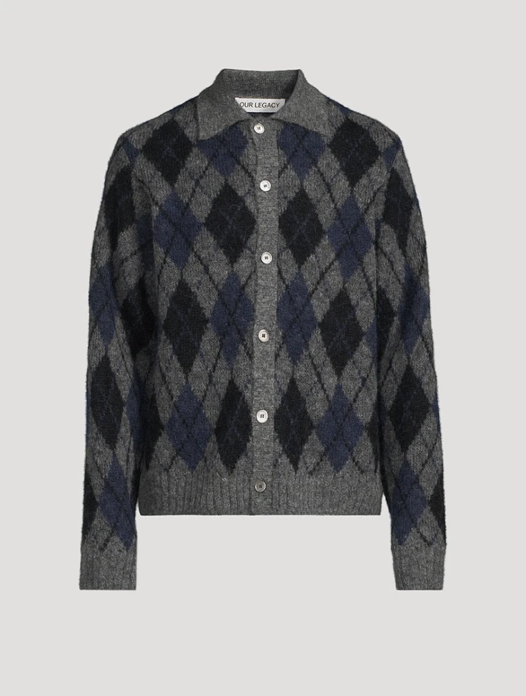 Evening Argyle Polo Cardigan