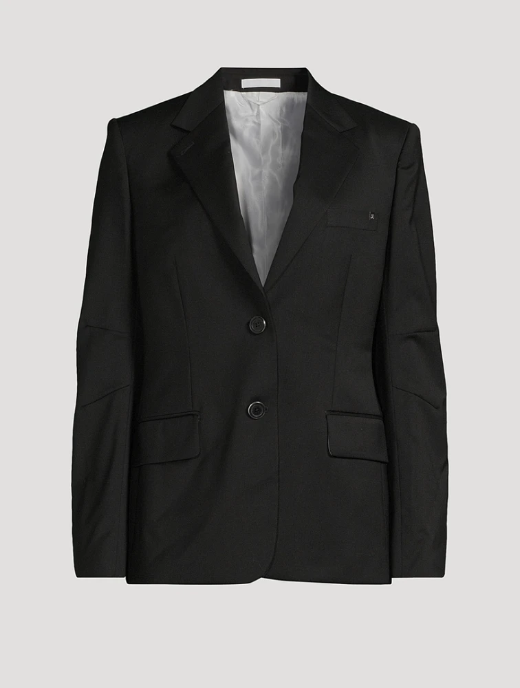 Curved Classic Wool Blazer