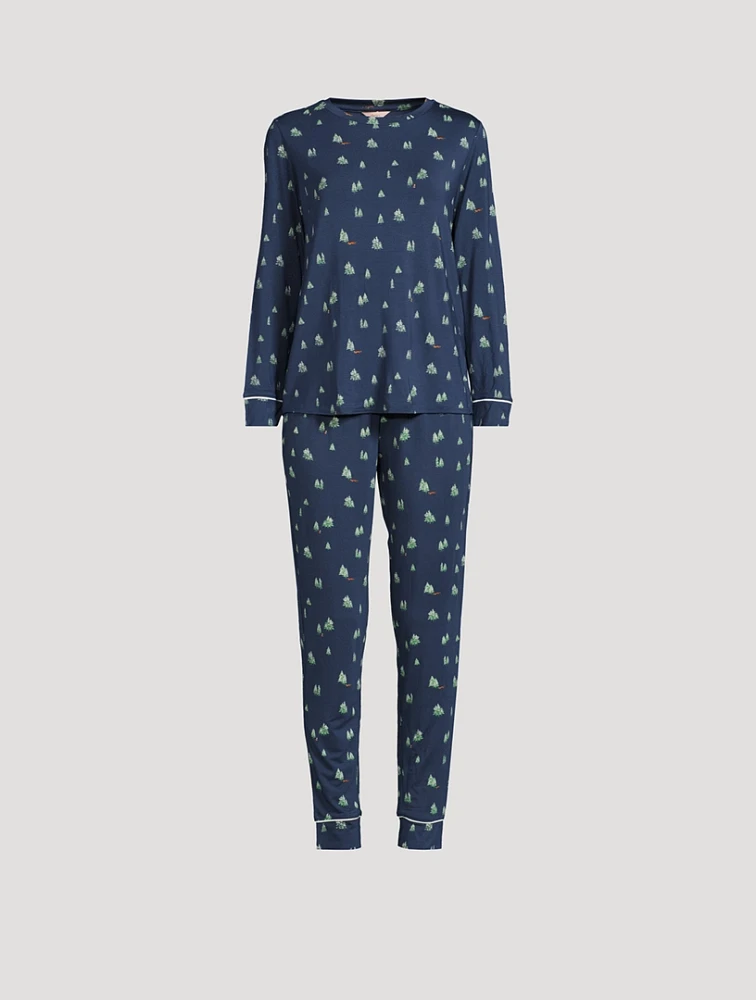 Gisele Pajama Set Tree Print