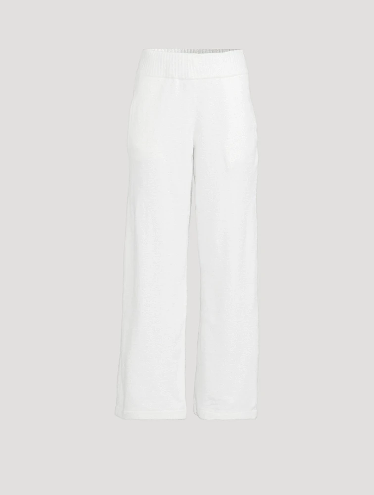 Recycled Bouclé Wide-Leg Pants