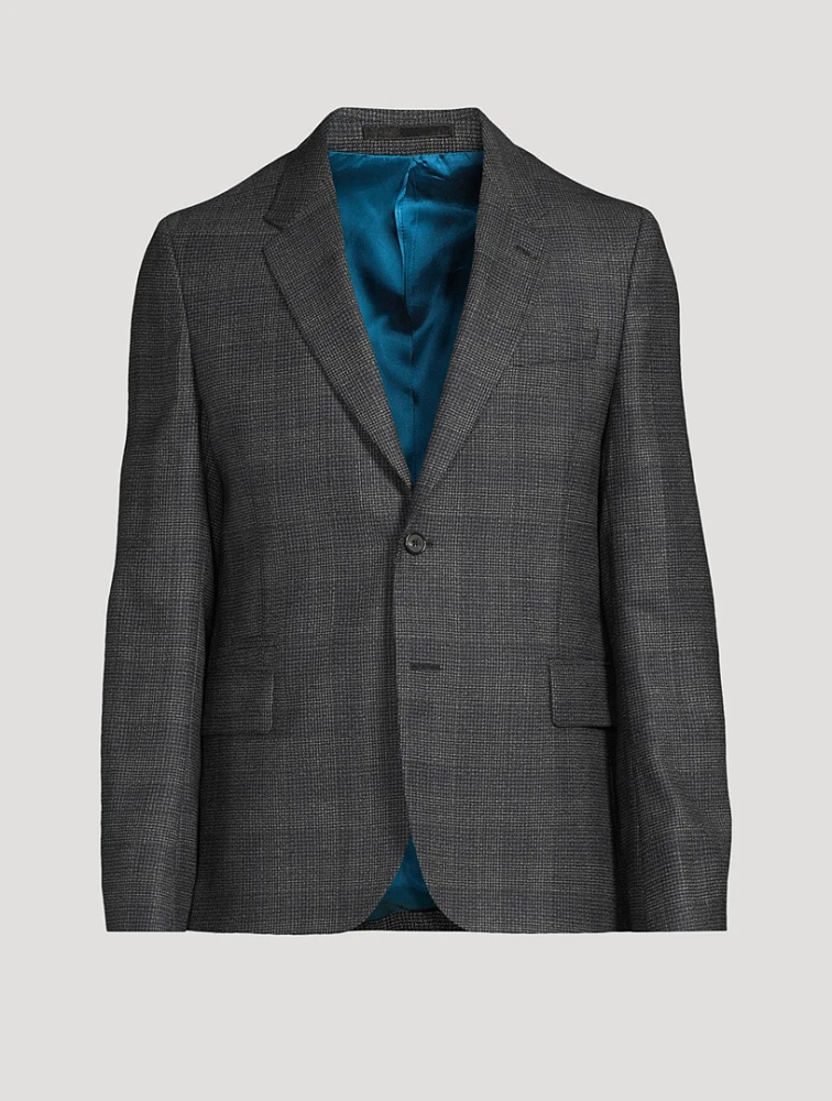 Gingham Check Wool Jacket