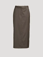 Wool Column Skirt