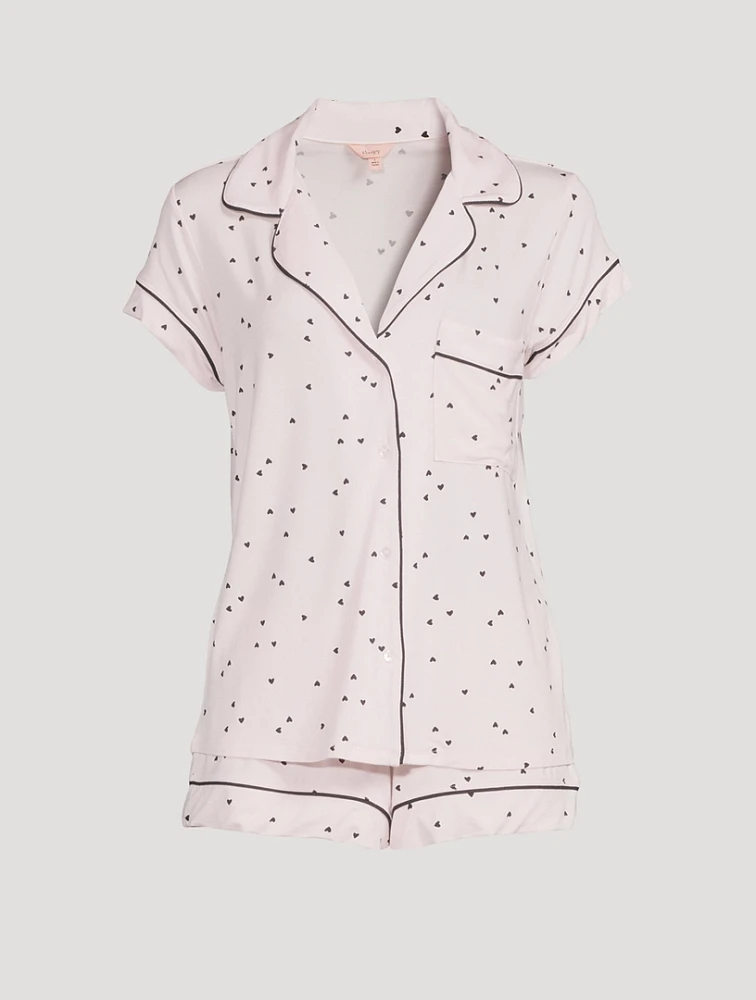 Gisele Short Pajama Set Heart Print