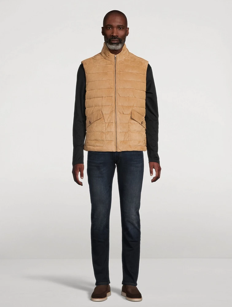 Quilted Suede Vest