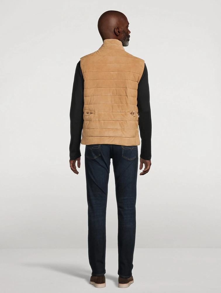 Quilted Suede Vest