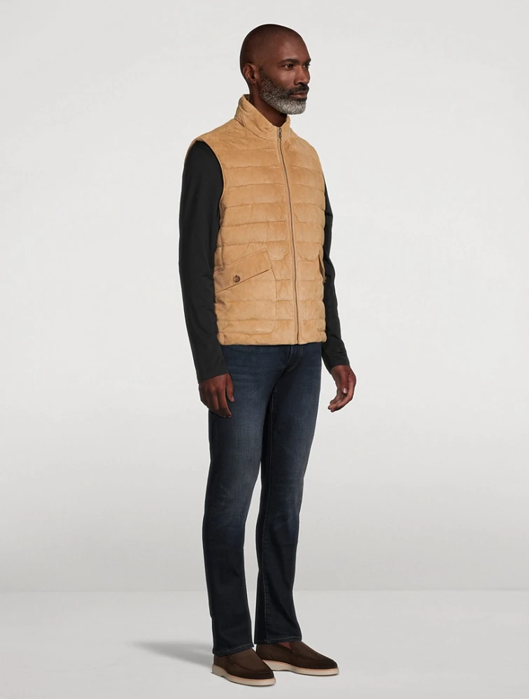 Quilted Suede Vest