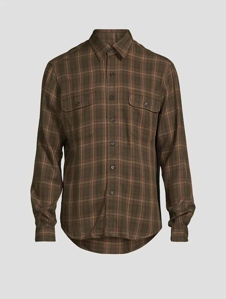 Twill Shirt Plaid Print