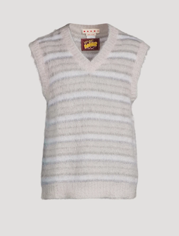 Stripe Jacquard Sweater Vest