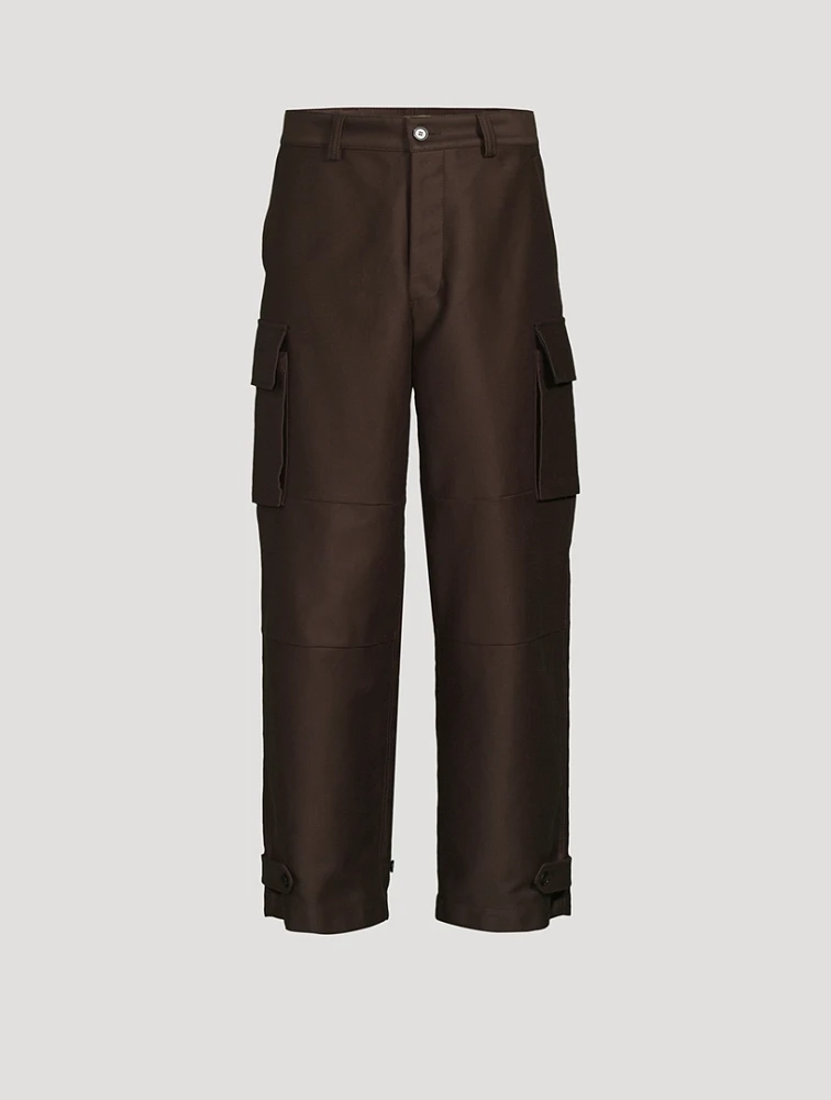 Wide-Leg Cargo Trousers