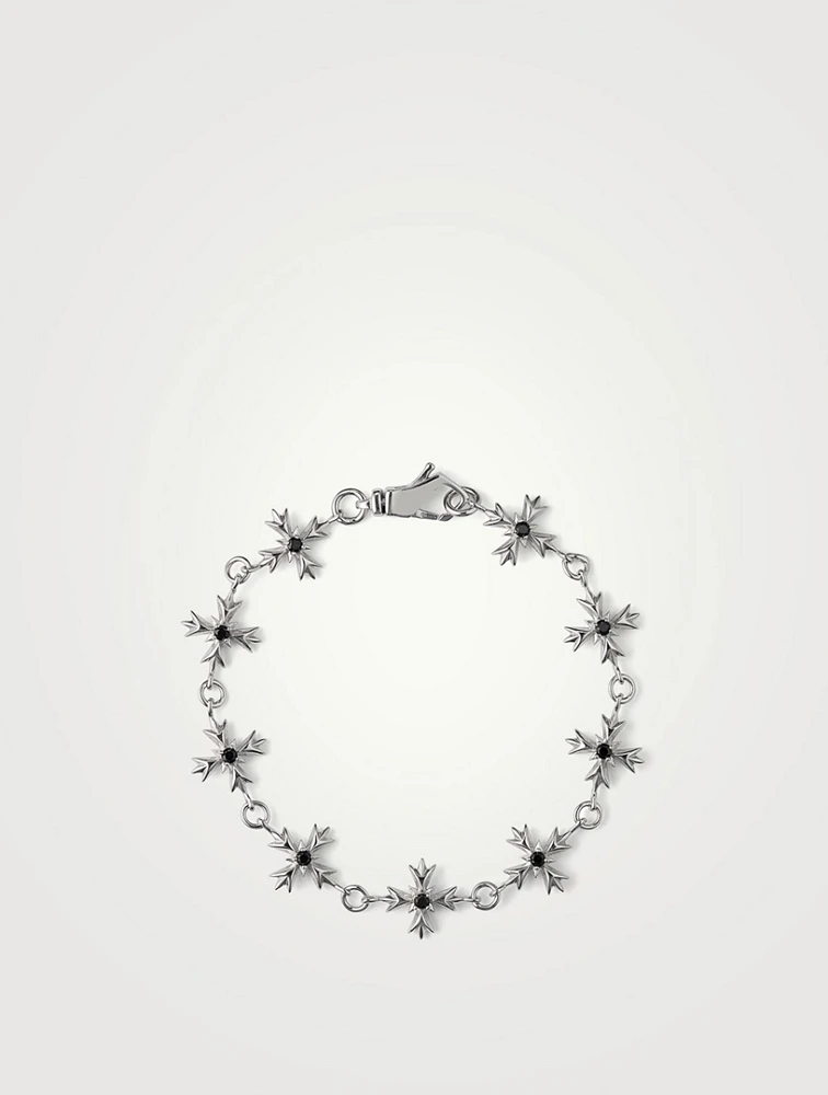 Black Crystal Crest Bracelet