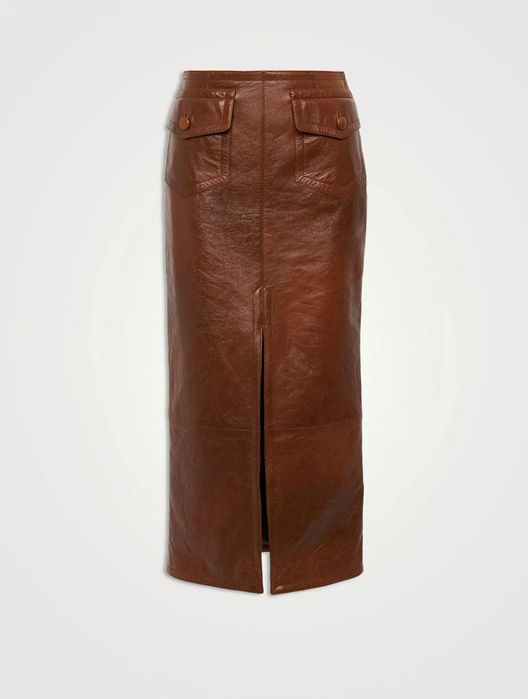 Leather Pencil Skirt