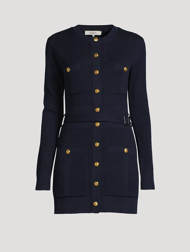 Rib-Knit Sweater Dress