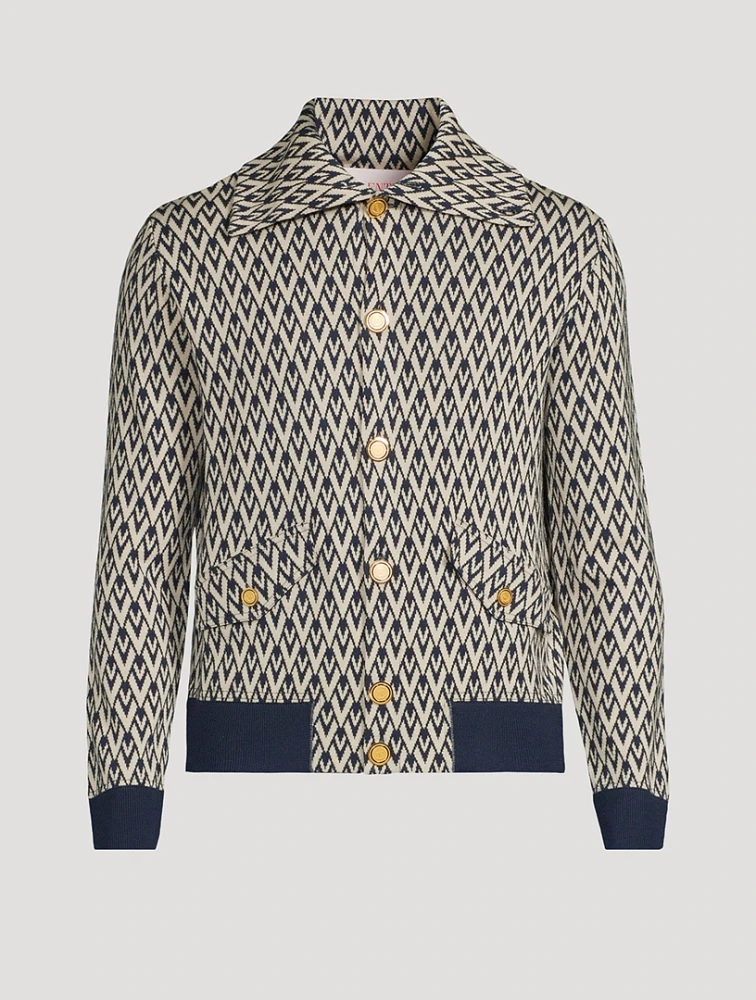 Toute La V Wool Jacquard Jacket